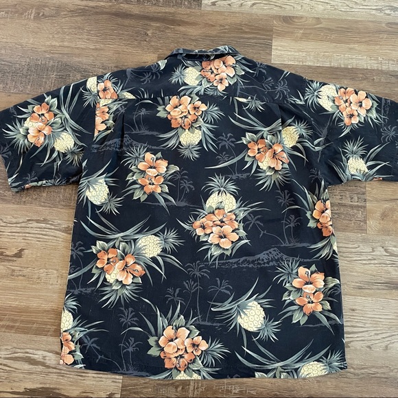 Tommy Bahama silk pineapple button Hawaiian shirt L - Picture 6 of 8